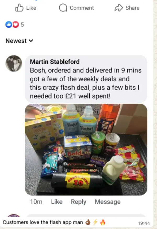 Flash Delivery retailer review — original screenshot 18