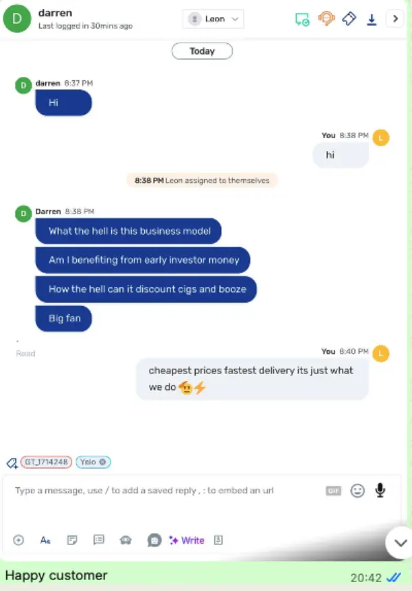 Flash Delivery retailer review — original screenshot 20